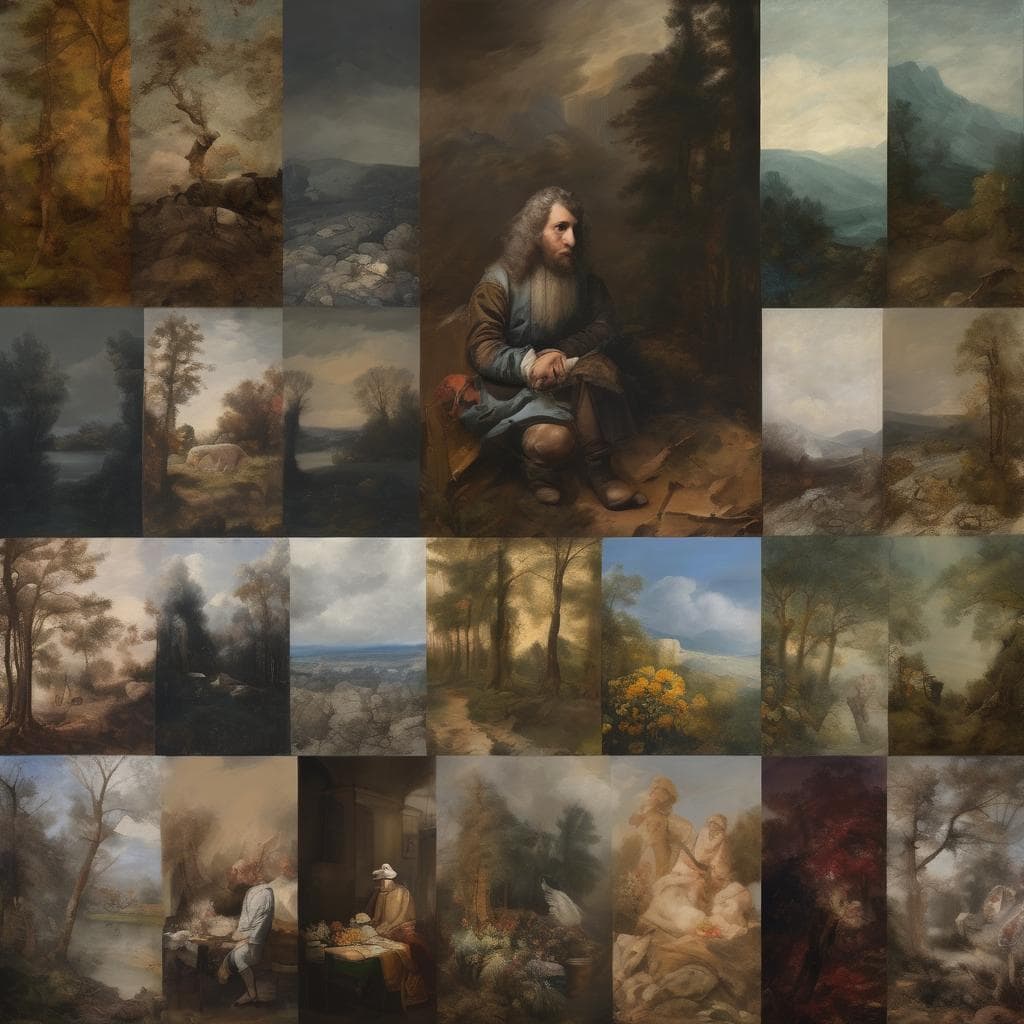 Ομορφες εσωτερικές και εξωτερικές τοπιογραφίες με έντονες συναισθηματικές εκφράσεις, που απεικονίζουν το ανθρώπινο πνεύμα και την ψυχολογία.