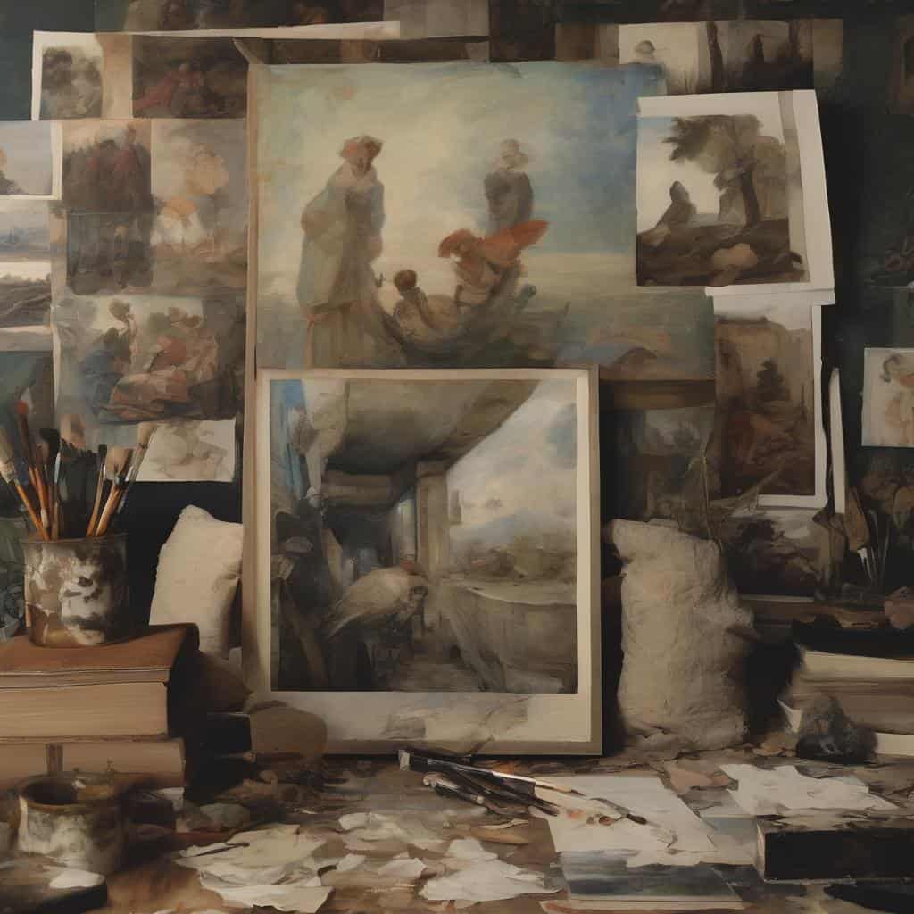 Ζωγραφικά έργα εσωτερικού χώρου, που εκφράζουν την τέχνη και την ψυχολογία του εσωτερικού κόσμου.